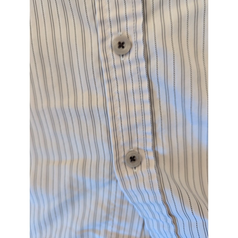 O'Neill Heritage Series Shirt Fit Small Tag; Med Ivory Black Striped Button Up - Picture 12 of 16